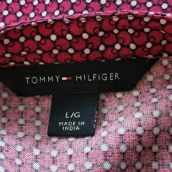NWOT Hilfiger Women's Long Sleeve Printed Blouse Size L - Picture 8 of 9
